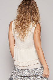 Sleevless V Neck