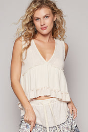 Sleevless V Neck
