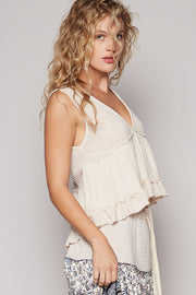Sleevless V Neck