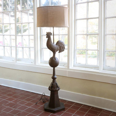 Metal Rooster Finial Floor Lamp     — BACK ORDER___