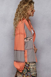 THE CORRINA Balloon sleeve thermal edge detail collar jacket