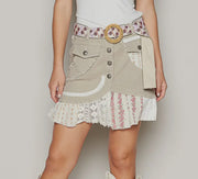 Flare Skirt with patchwork