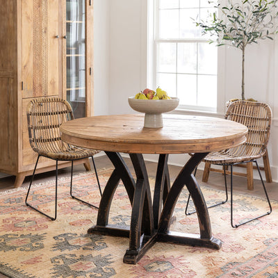 Elba Round Wood Dining Table (back order)