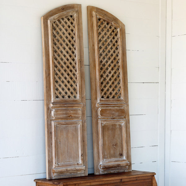 Arched Lattice Work Panels, Set of 2