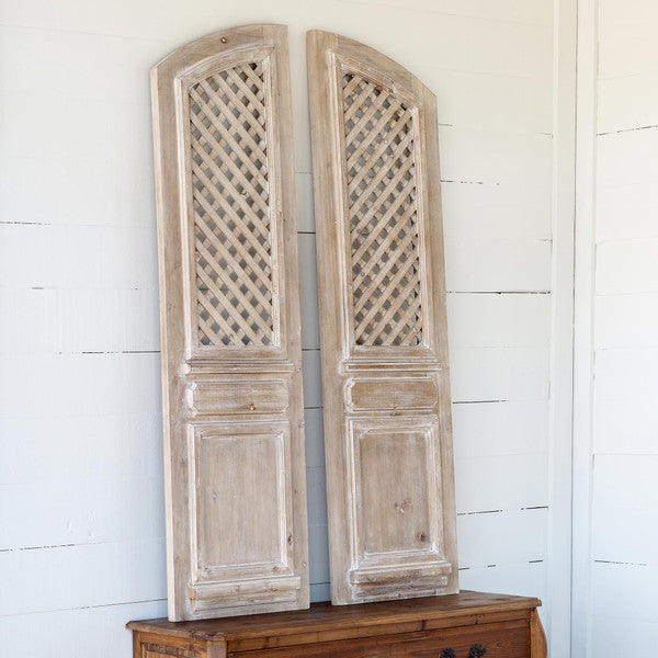 Arched Lattice Work Panels, Set of 2