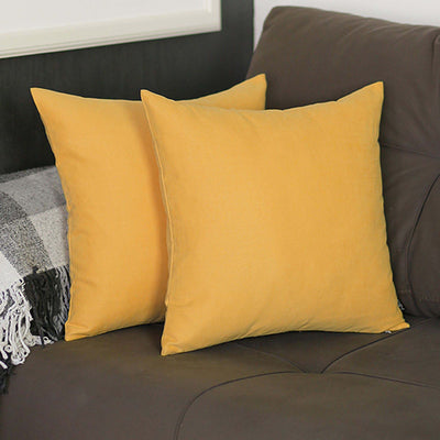 Farmhouse Set of 2 Decorative Throw Pillow Solid Color for Couch, Bedding