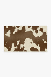 Tan &amp; Ivory Faux Cowhide Rug